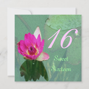 Invitation pour une douce seize années nénuphar