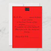 Invitation pour une douce seize ans jolie rouge (Dos)