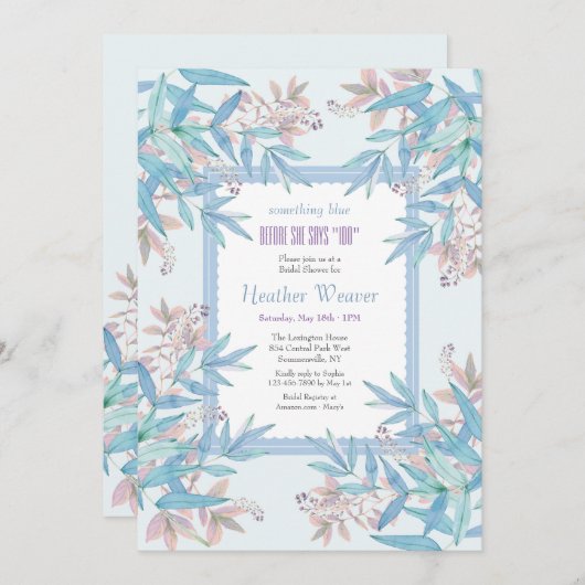 Invitation pour une douche avec quelque chose de b (Devant / Derrière)