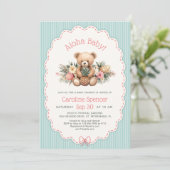 Invitation pour une douche de bébé tropicale Aloha (Debout devant)