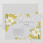 Invitation pour une douche de fleurs bouton d'or (Devant / Derrière)