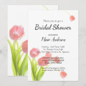 Invitation pour une Douche de Fleurs de Tulipes Ro (Devant / Derrière)