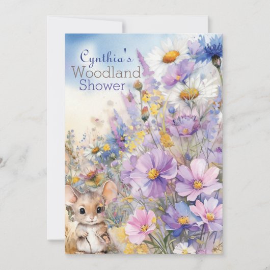 Invitation pour une Douche de la Forêt Printanière (Devant)