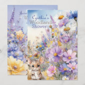 Invitation pour une Douche de la Forêt Printanière (Devant / Derrière)