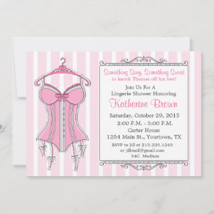 Invitation pour une douche de mariée lingerie