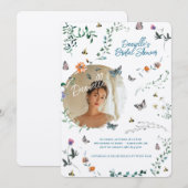Invitation pour une douche de mariée sous une plui (Devant / Derrière)