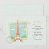 Invitation pour une douche nuptiale Paris Mon Amou (Devant / Derrière)