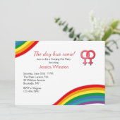 Invitation pour une femme sortant du placard (Debout devant)