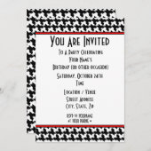 Invitation pour une fête à carreaux (Devant / Derrière)