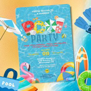 Invitation pour une fête à la piscine Splish Splas