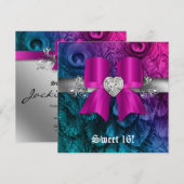 Invitation pour une fête amusante de 16 ans avec u (Devant / Derrière)