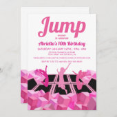 Invitation pour une fête au parc de trampoline Pin (Devant / Derrière)