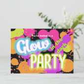 Invitation pour une fête avec peinture qui éclaire (Debout devant)