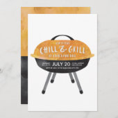 Invitation pour une fête BBQ Chill and Grill (Devant / Derrière)