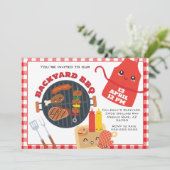 Invitation pour une fête BBQ dans la cour arrière (Debout devant)