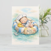 Invitation pour une fête bébé à bord (Debout devant)