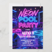 Invitation pour une fête d'adolescente au bord d'u (Devant)