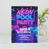 Invitation pour une fête d'adolescente au bord d'u (Debout devant)