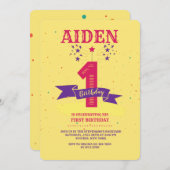 Invitation pour une fête d'anniversaire (Devant / Derrière)