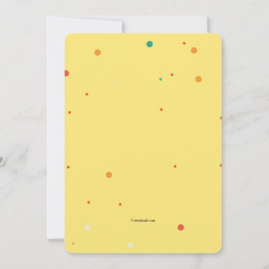 Invitation pour une fête d'anniversaire (Dos)