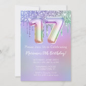 Invitation pour une fête d'anniversaire 17 ans Pai (Devant)