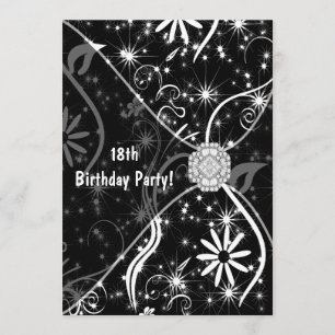 Invitation pour une fête d'anniversaire 18 ans Bla