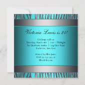 Invitation pour une fête d'anniversaire 21 ans Zèb (Dos)