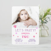 Invitation pour une fête d'anniversaire 2 ans avec (Debout devant)