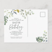 Invitation pour une fête d'anniversaire 30 ans au (Dos)