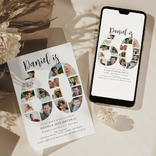 Invitation pour une fête d'anniversaire 60 ans Pho