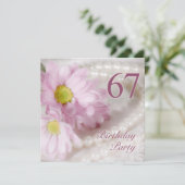 Invitation pour une fête d'anniversaire 67 ans ave (Debout devant)
