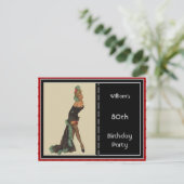 Invitation pour une fête d'anniversaire 80 ans ave (Debout devant)