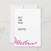 Invitation pour une fête d'anniversaire à Fleur Ro (Dos)