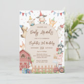Invitation pour une fête d'anniversaire à la ferme (Debout devant)