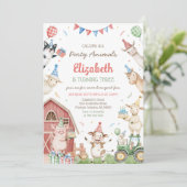 Invitation pour une fête d'anniversaire à la ferme (Debout devant)