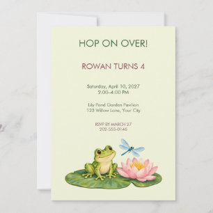 Invitation pour une fête d'anniversaire à l'étang