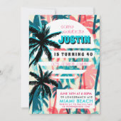 Invitation pour une fête d'anniversaire à Miami da (Devant)