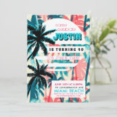 Invitation pour une fête d'anniversaire à Miami da (Debout devant)