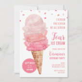Invitation pour une fête d'anniversaire à thème gl (Devant)
