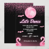 Invitation pour une fête d'anniversaire adulte dis (Devant / Derrière)