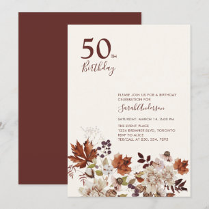Invitation pour une fête d'anniversaire adulte sur