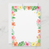 Invitation pour une fête d'anniversaire Aloha Trop (Dos)