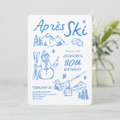 Invitation pour une fête d'anniversaire Après Ski (Debout devant)