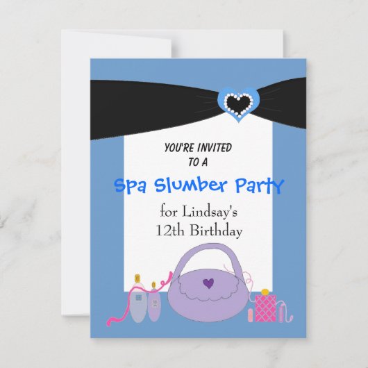 Invitation pour une fête d'anniversaire au Black R (Devant)