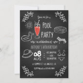 Invitation pour une fête d'anniversaire au bord de (Devant)