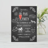 Invitation pour une fête d'anniversaire au bord de (Debout devant)