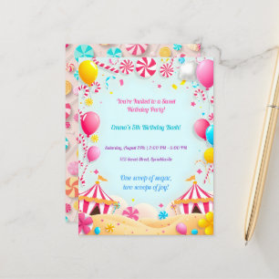 Invitation pour une fête d'anniversaire au Carnava