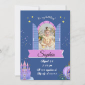 Invitation pour une fête d'anniversaire au château (Devant)