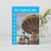 Invitation pour une fête d'anniversaire au parc d' (Debout devant)