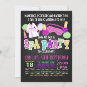 Invitation pour une fête d'anniversaire au spa (Devant)